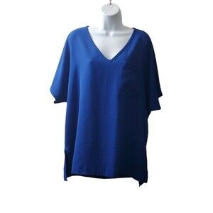 BiBi Vneck kimono loose Kaftan Poncho Pocket Shortsleeve Relxed Blouses lot of 2